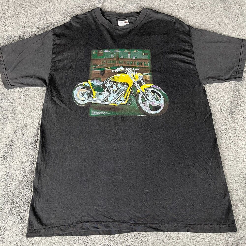 Vintage Motercycle Biker Mens Sz L TShirt 3D Emblem Harley Davidson Starwest Inc